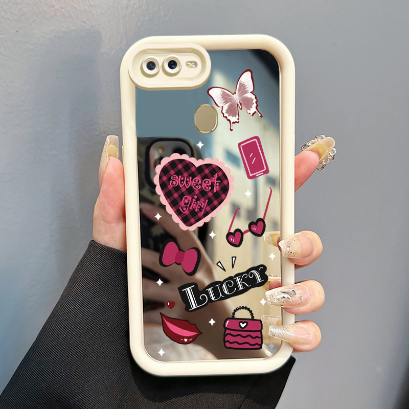 Casing Hp OPPO A7 OPPO A5s OPPO A12 OPPO A12S A11k Case Casing HP Softcase Silikon Love Heart Tas Ka