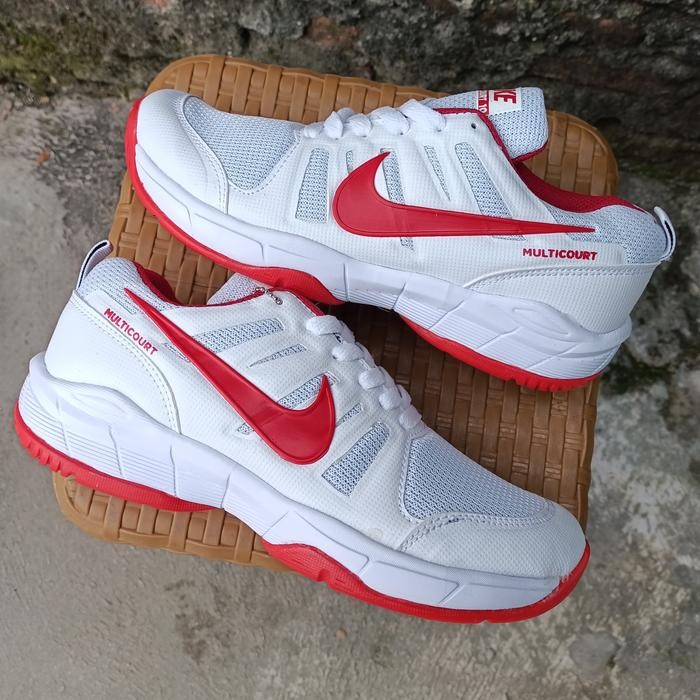 Sepatu Badminton tenis Bulutangkis pria sol karet warna putih