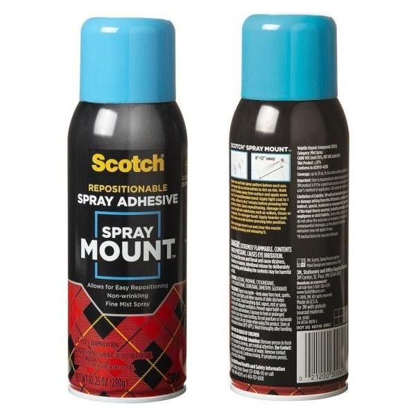 

3M SPRAY MOUNT REPOSITIONABLE ADHESIVE / LEM SPRAY SEMPROT