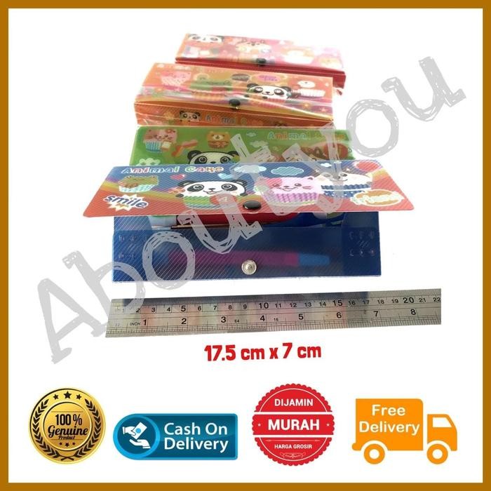 

Tempat Kotak Pensil Case plastik murah unik karakter unisex ekonomis