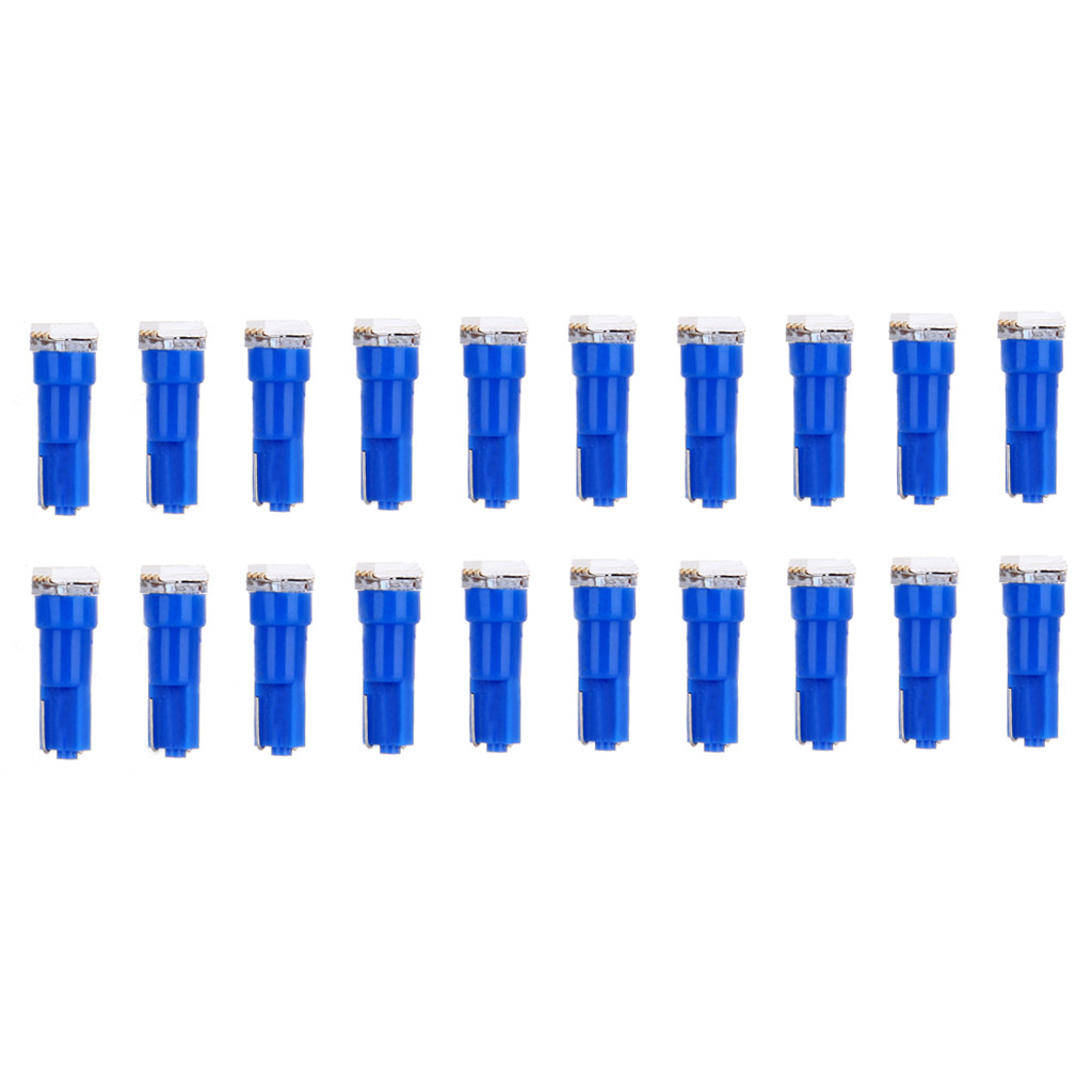 20 Pieces T5 Ice Blue Dashboard Gauge 5050Smd Led Wedge Lamp Bulb Lights