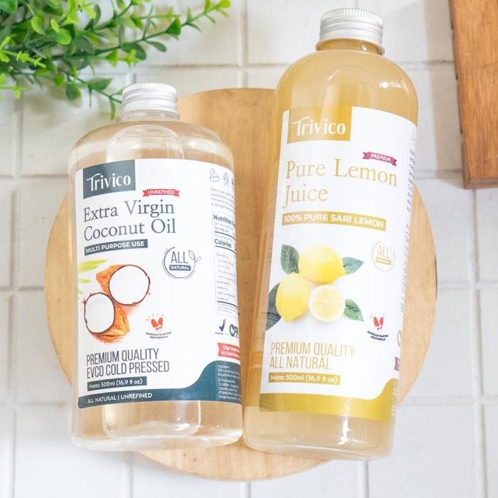 

ASLI TRIVICO PAKET 3 VIRGIN COCONUT OIL 500ML DAN SARI LEMON 500ML READY STOCK