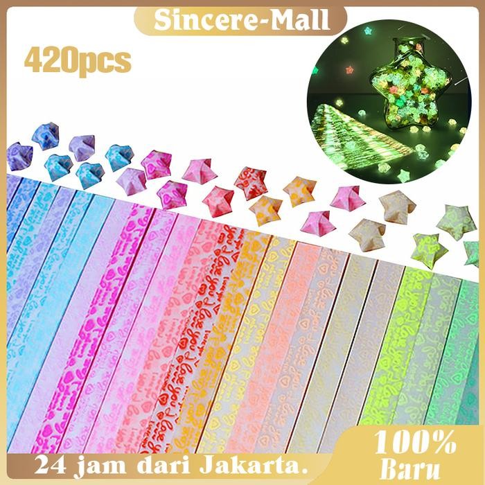 

Pilihan- 420 Pcs Kertas Origami Bintang Warna Warni Rainbow Art Craft