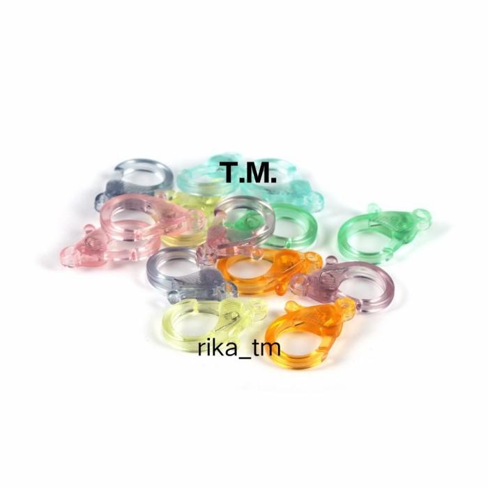 

Kokot Udang Plastik Warna Bening - Kait Kalung Masker - Cantolan Mask