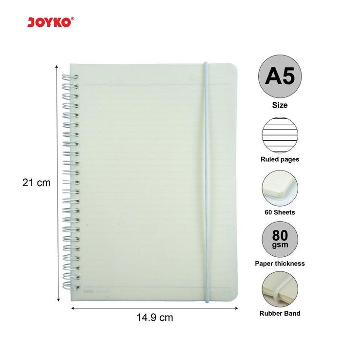 

Joyko Ruled Notebook NB-700 Buku Catatan Garis Sampul Bening A5 Isi 60