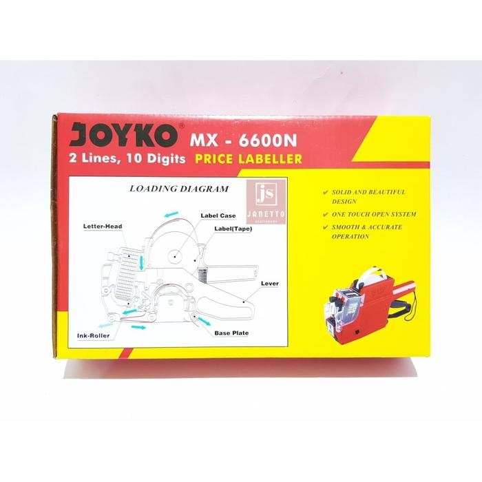 

ALAT LABEL HARGA LABELLER JOYKO MX-6600N ANGKA DAN ANGKA - WARNA RANDOM