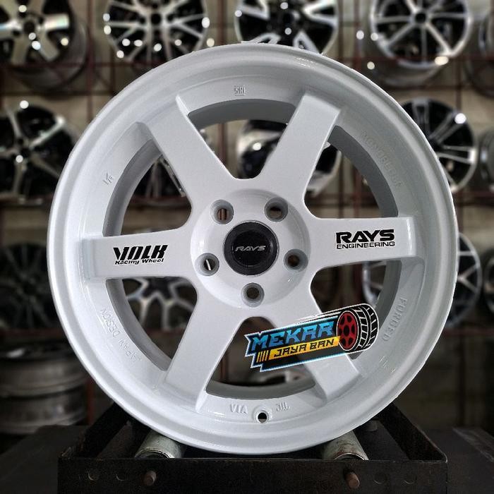 Volk Rays TE37 Ring R17" Lebar 7.5inci ET40 PCD 5 x114 Harga untuk 4pcs Velg Gratis Pentil Tubles