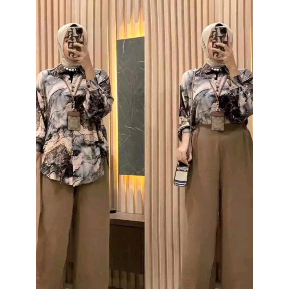 Pilihan- One Set Wanita Kekinian One Set Wanita One Set Hijab Baju Setelan Wanita Kekinian Set