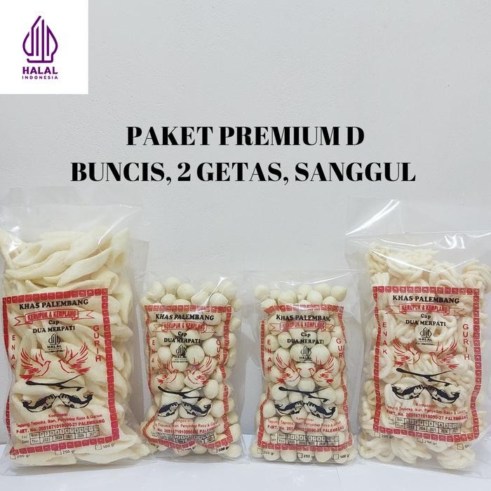 

SIAPKIRIM PAKET PREMIUM D 4 BUNGKUS MIX [ 2 GETAS,SANGGUL, BUNCIS] Cemilan Kemplang KHAS PALEMBANG