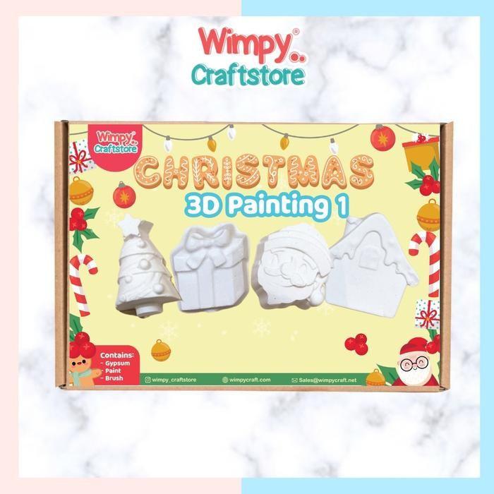

NEW PRODUK WIMPY CRAFT KIT CHRISTMAS 3D PAINTING GYPSUM PAINTING ART SET MELUKIS MAWAR-89