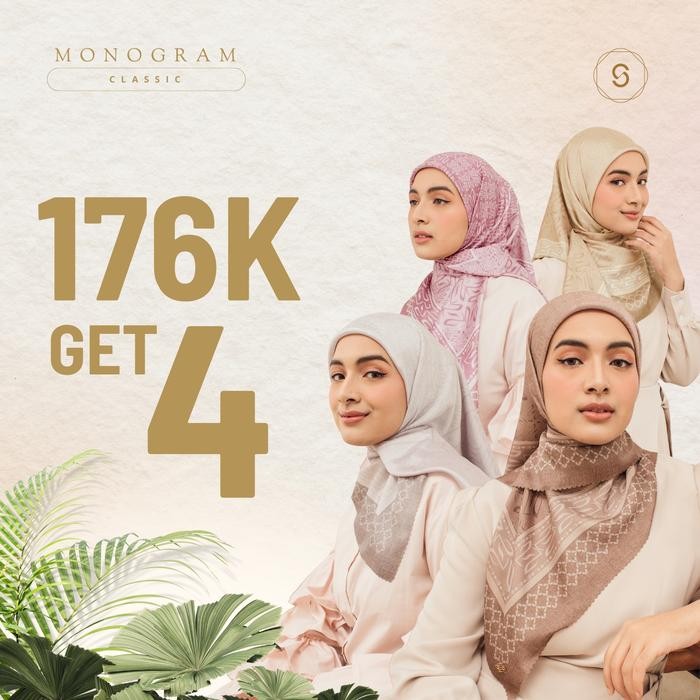 Pilihan- Seradia Hijab Segi Empat Monogram Classic