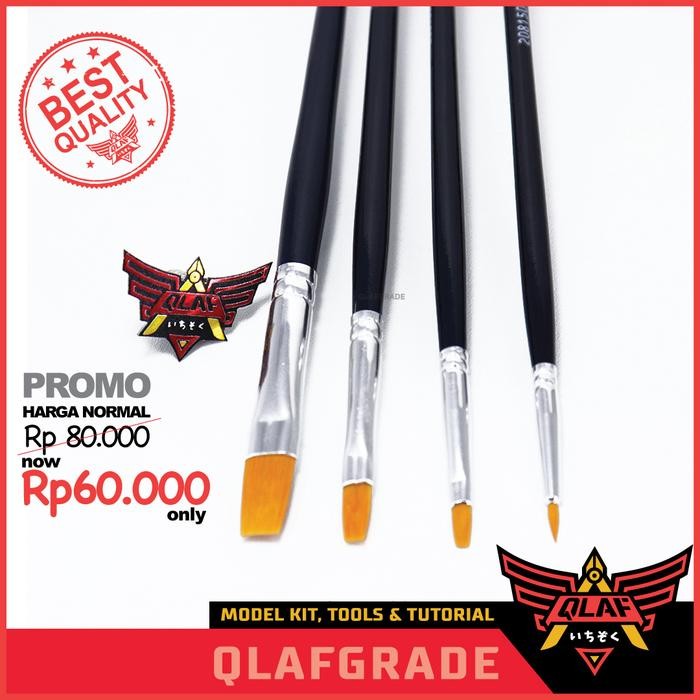 

BRUSH KUAS set isi 4 / kuas cat hand brush model kit gundam