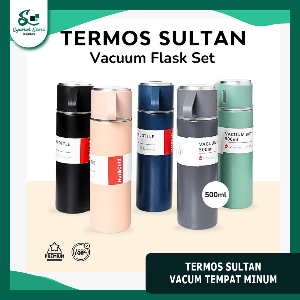 Termos Vacum Sultan 3 in 1 / Termos Sultan 3 Gelas 1 Vacum Botol / Thermos Sultan Viral