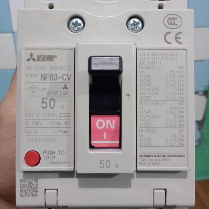 MCCB/NFB MITSUBISHI NF63-CV 50 AMPER