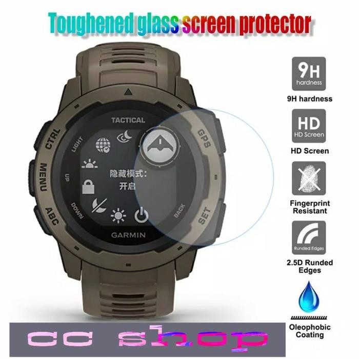 Pilihan- Tempered Glass Screen Protector Film Watch Garmin Instinct Tactical