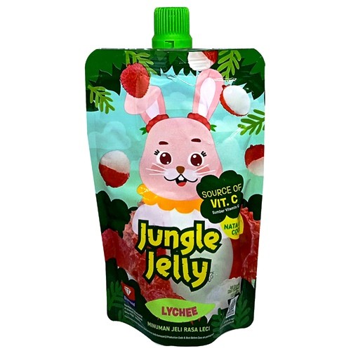 

S01316 JUNGLE JELLY LYCHEE MINUMAN JELLY 100ML POUCH MAJU BERSAMA (20250913)