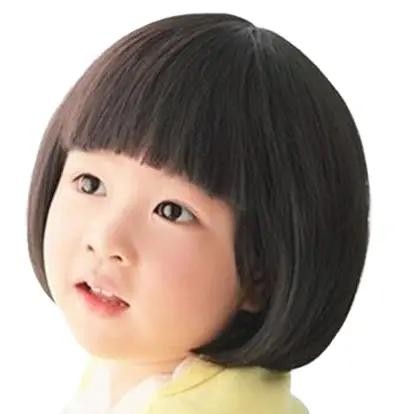 Pilihan- Wig Rambut Palsu Anak Cewek Cowok / Wig Rambut Anak Pendek Panjang Hitam Lucu Tahan
