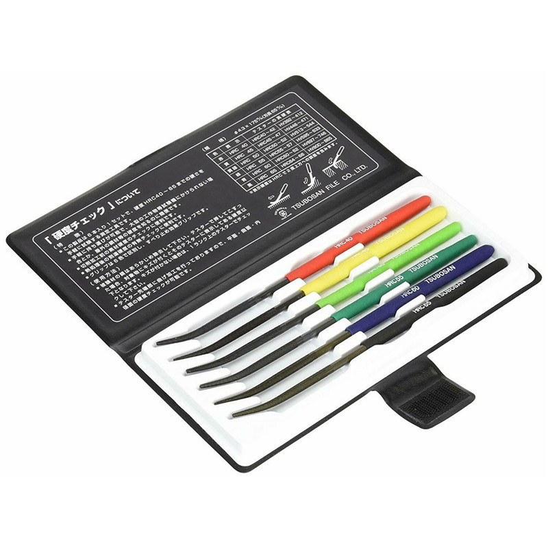 6Pcs Hardness Tester Checker File HRC40-HRC65 Set