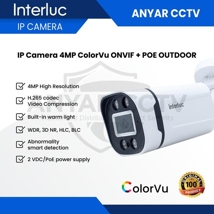Pilihan- Interluc Ip Camera 4Mp Colorvu Onvif + Poe / Interluc 312Cv2 Outdoor
