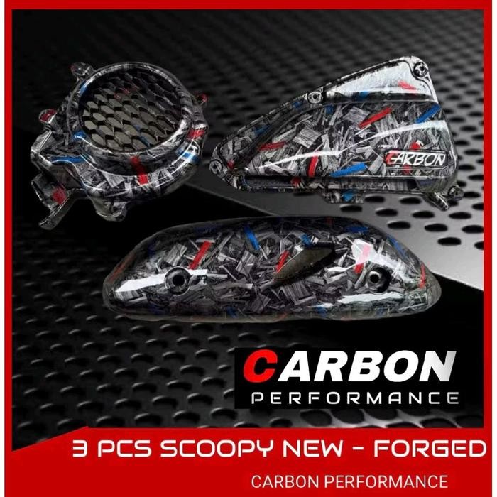 Ready PAKET CARBON SCOOPY NEW CARBON FORGED 3 PCS 2021-2024 / paket Paket carbon forged scoopy new
