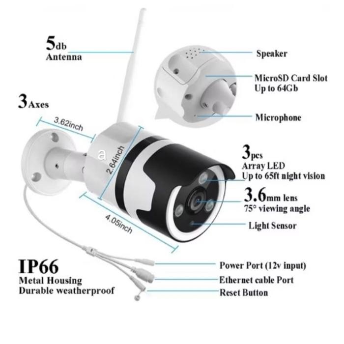 ICSEE HD 8MP FULL HD Outdoor Wifi Cctv Ip Camera Waterpoof colourvu