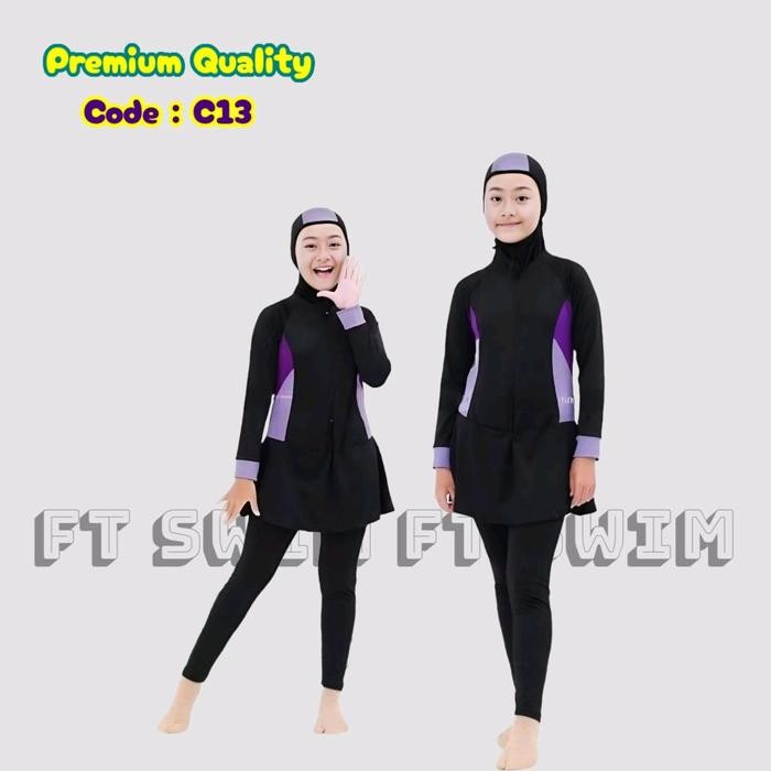 Baju Renang Anak Cewek Muslim Sd/Pakaian Renang Anak Perempuan Muslim