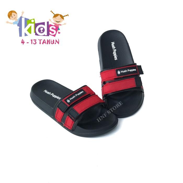 Piero Kidswear - Sandal Selop Anak Usia 4 - 13 Tahun Model Velcro Merah Ringan Empuk