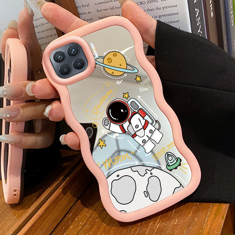 Casing HP Untuk OPPO A93 F17 Pro Reno 4F Reno 4 Lite Case Astronot NASA Macaron Softcase Silikon Kas