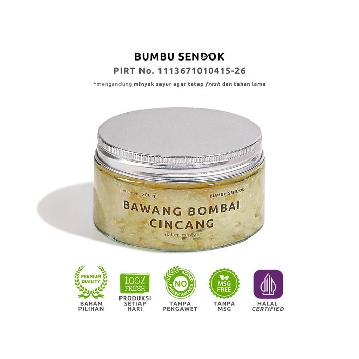 

ASLI BUMBU SENDOK Bawang Bombai Cincang dalam Minyak / Minced Onion 200g READY STOCK