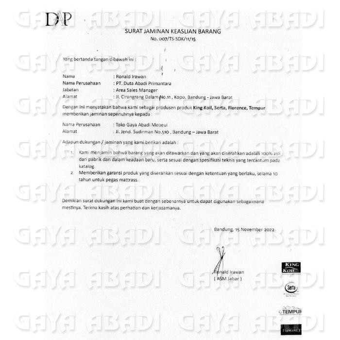 KIDDOS PANDA - Florence Gooddreams Spring Bed (fullset)