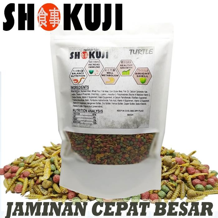 1Kg Shokuji Pakan Brazil Res Makanan Turtle'S Food Razor Picta Monbi Pelet Kura Dijamin Lahap