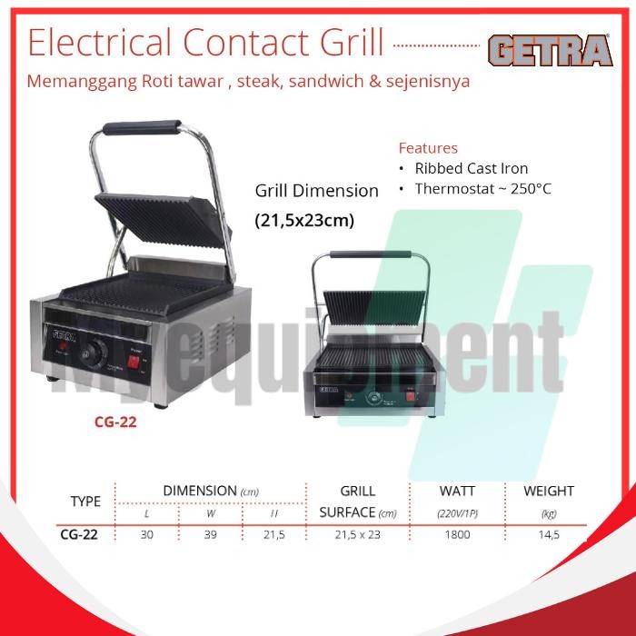 ELECTRIC CONTACT GRILL GETRA CG-22