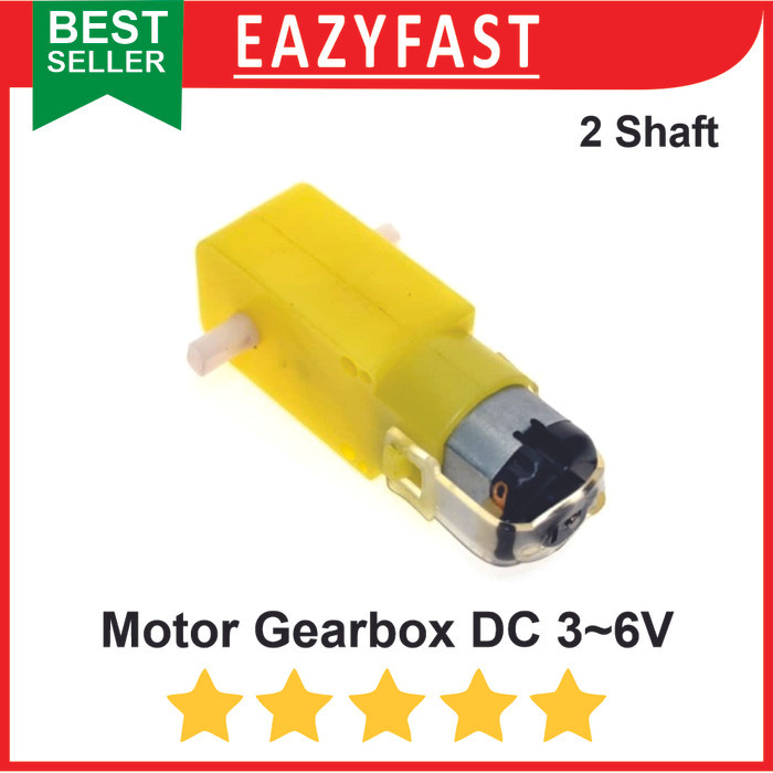New Dinamo Motor DC Gearbox Gear Box Robot Mobil Car Kuning 3 - 6