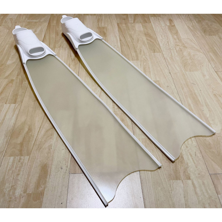 Outdoor marine free diving shoes fiberglass translucent fins deep diving lightweight fins diving