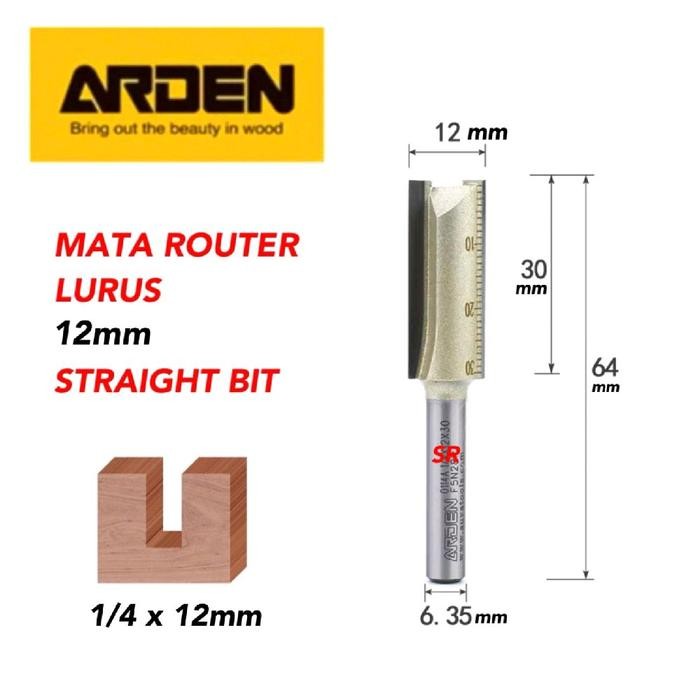 Mata Profil Lurus 12 mm/ Straight Bit ARDEN