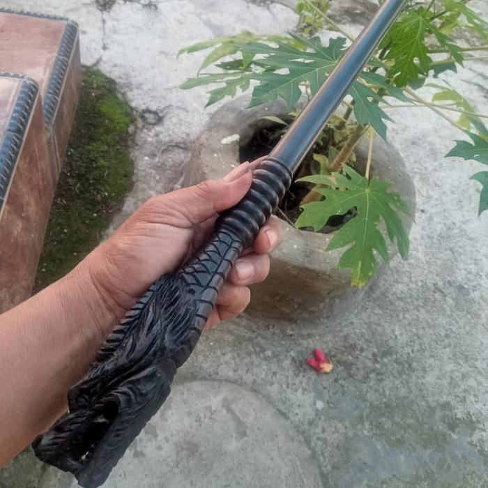 Terlaris Tongkat Komando Kayu Galih Kelor Ukir Naga