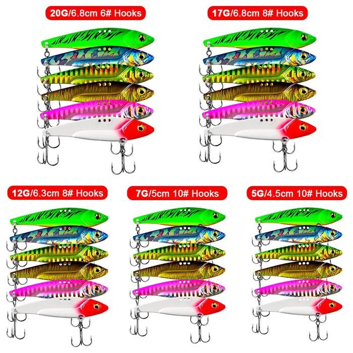 STOK TERBATAS  PROBEROS - UMPAN PANCING CASTING METAL VIB MATA 3D 5G/7G/12G/17G/20G MJ107