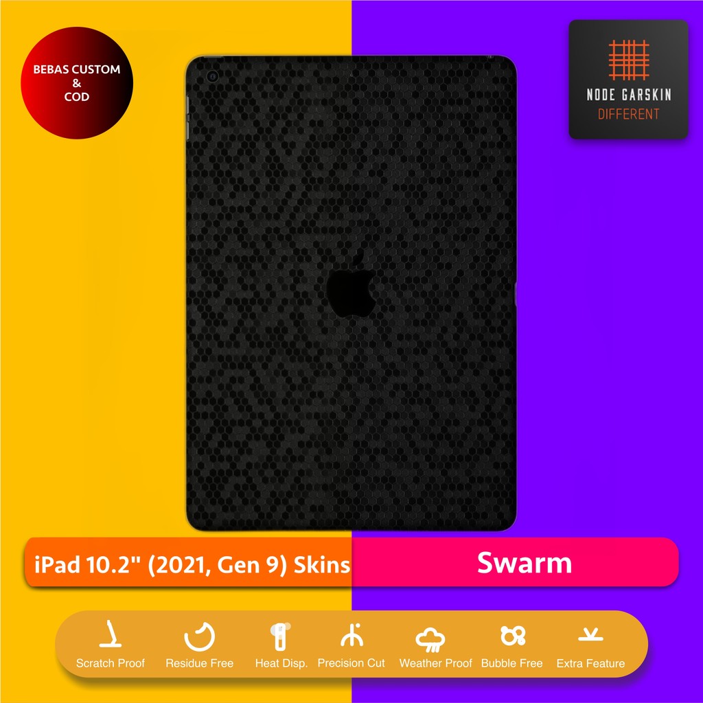 Garskin Skin iPad 10.2 2021 Gen 9 Swarm Fullbody / Backonly | Anti Lecet | Case | Vinyl