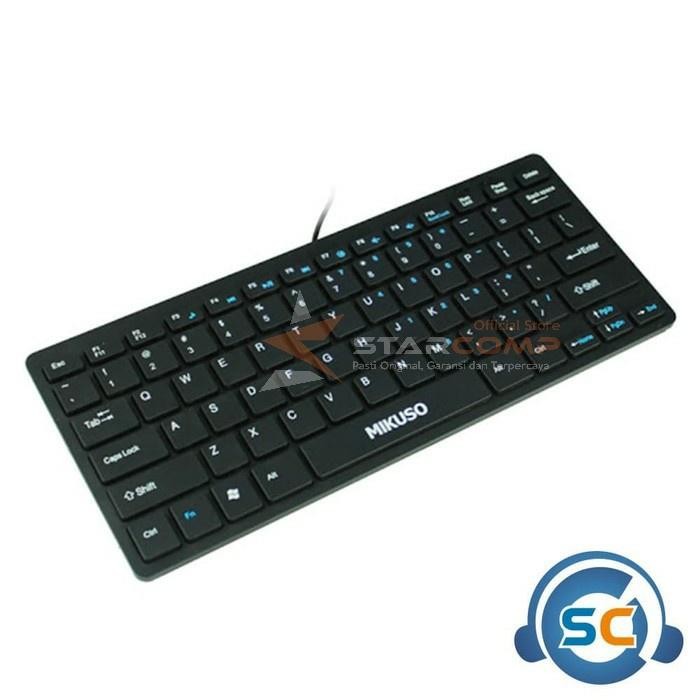 Keyboard Mini Mikuso USB KB001U Keyboard Portable untuk Laptop PC 001U