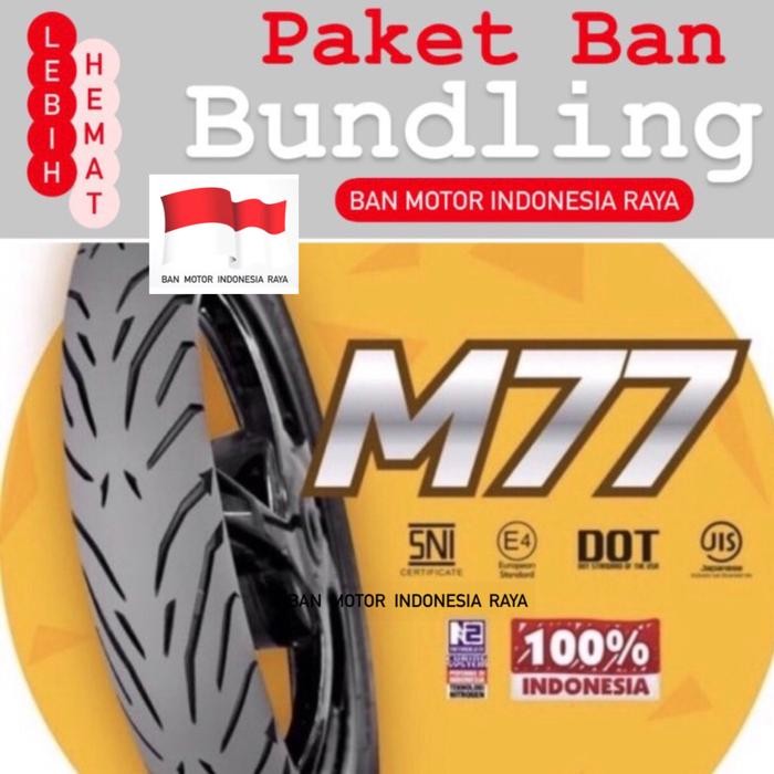Paket Ban Motor MIZZLE M 77 ( M77 ) 80/80-16 dan 90/80-16 Tubeless