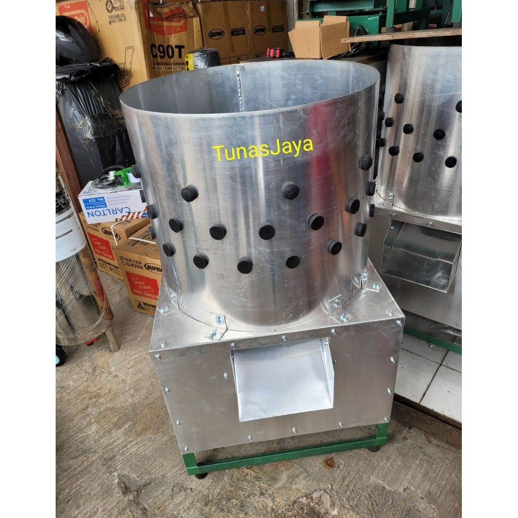 Mesin perontok bulu ayam/ cabut bulu ayam + dinamo 1.0HP siap pakai