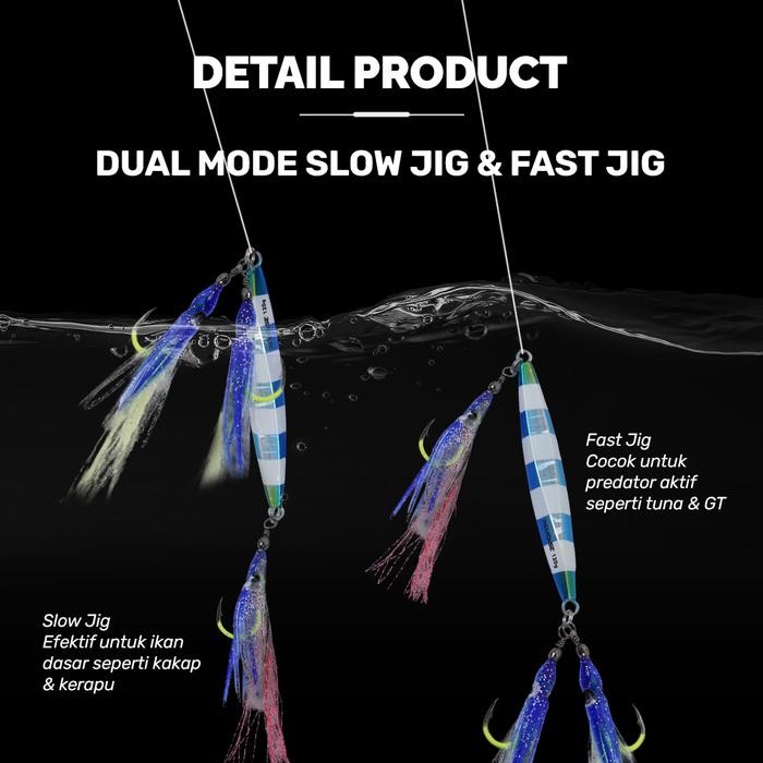 Paradise Ready To Strike Metal Jig Cumi Premium Fish Lure GID 60-120gr - Jigging Laut Glow In The