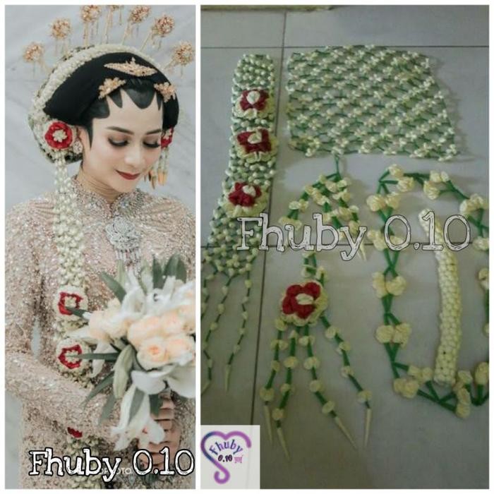 ASLI Set Melati Solo Putri - Ronce Melati Imotasi Pengantin - Melati Palsu READY STOCK