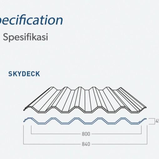 Atap Skydeck 785 Twinwall Upvc 10Mm - Atap Upvc - Andal Prima Id