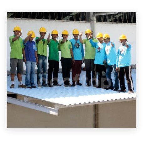 Atap Upvc Rooftop Panjang 2.5 Meter I Series Semi Transparan Tr 12Mm