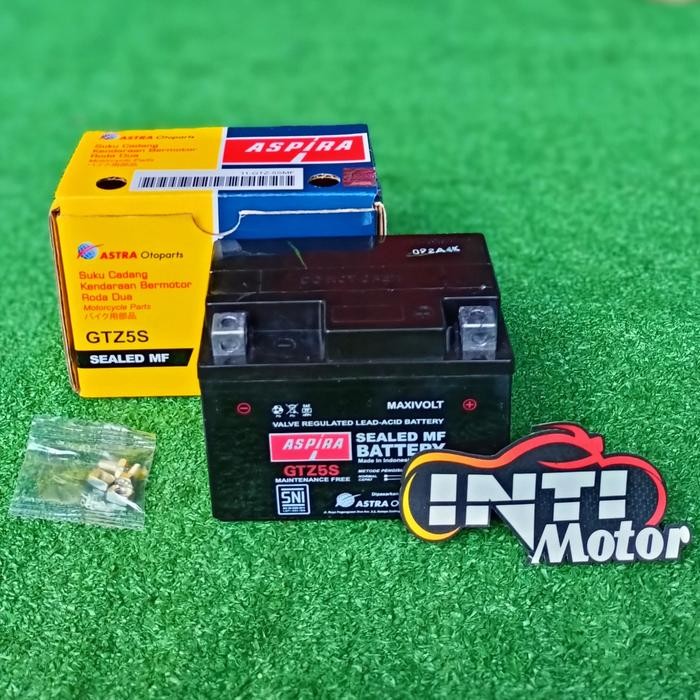 ACCU ASPIRA GTZ5S BERGARANSI AKI ASTRA ASPIRA GTZ5 AKI KERING KECIL