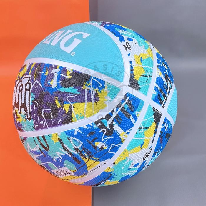 ka1t- Bola Basket Spalding Graffiti Basketball Blue