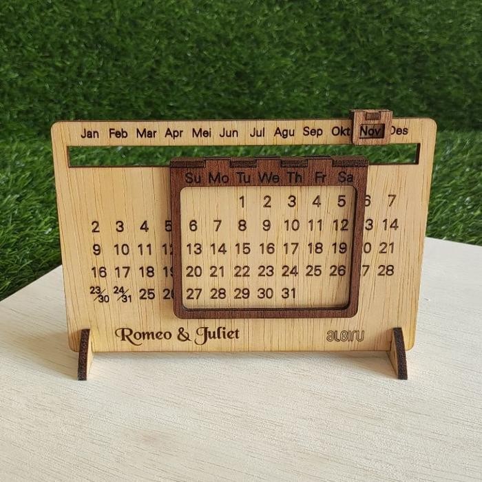 New kalender kayu abadi aesthetic