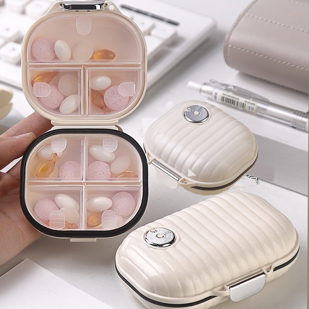 Pill Box Travel Mini Pill Box Lightweight 7 Compartment Medicine Pill Case Pill Box Medicine Organiz