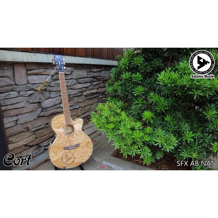 Gitar Akustik Acoustic Elektrik Electric Original Cort SFX AB NAT